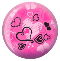 Brunswick Hearts Glow Pink Viz-a-Ball